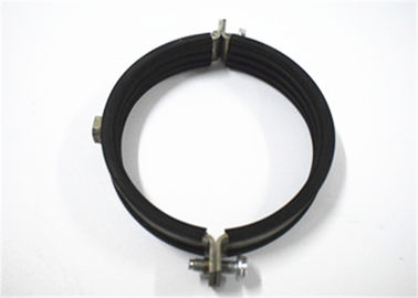Schwarze Gummiring-aufgeteilte Bohrrohrklemme für Rohr-System mit galvanisierten 80-400MM