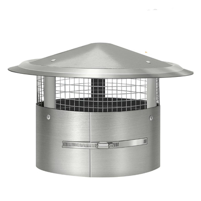 8 Zoll 200 mm Runde feste Edelstahl Schornsteinkappe mit Vogelschutz