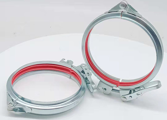 250mm rote EPDM Ring-Bohrrohrklemme-luftdichte galvanisierte Bohrrohrklemme