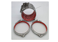 Griff-gewundene schnelle Freigabe-Rohr-Schlauchklemme-rote Robbe Ring Stainless Steel 304/316