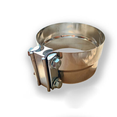 5 Zoll 0,5 mm dicke 304 Edelstahl Rundreduzierende Auspuffschelle Schalldämpferschelle