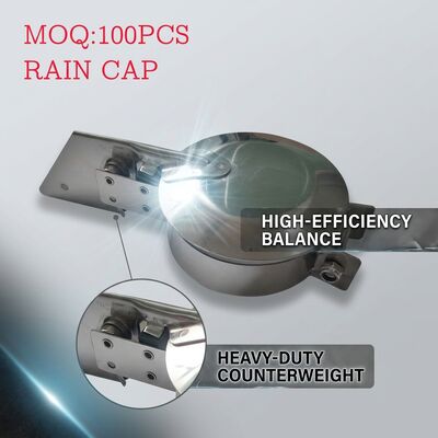 3 Inch 304 Stainless Steel Exhaust Rain Cap with Adjustable Clamp for Truck Stack