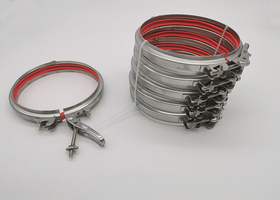 Stahl-304 weggelaufene Art 125mm rostfreie Bohrrohrklemme, die Clip mit Gummi leitet