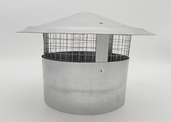Verzinkte Runddachventilationsrohrkappe mit Drahtnetz 200 mm Oberbreite