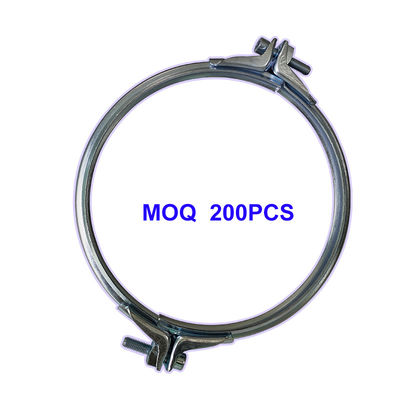 150 mm Rohrschelle mit Schraubverbindung und kundenspezifischer Fertigung für Lüftungs- und Staubabsaugsysteme